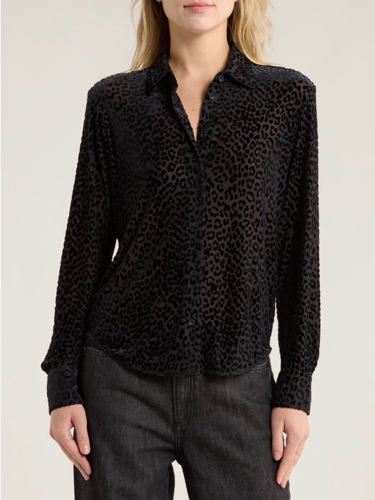 Nwt Rag & Bone Size Small - Lima Burnout High-Low Button Up-Shirt